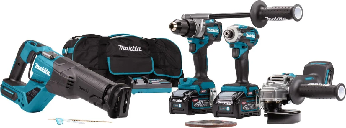 Makita DK0126G401 Accu combiset 4-delig XGT 40V Max 4.0Ah in tas