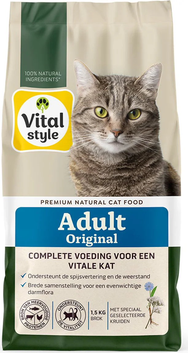 Vitalstyle Adult Original Kattenvoer 1,5 kg