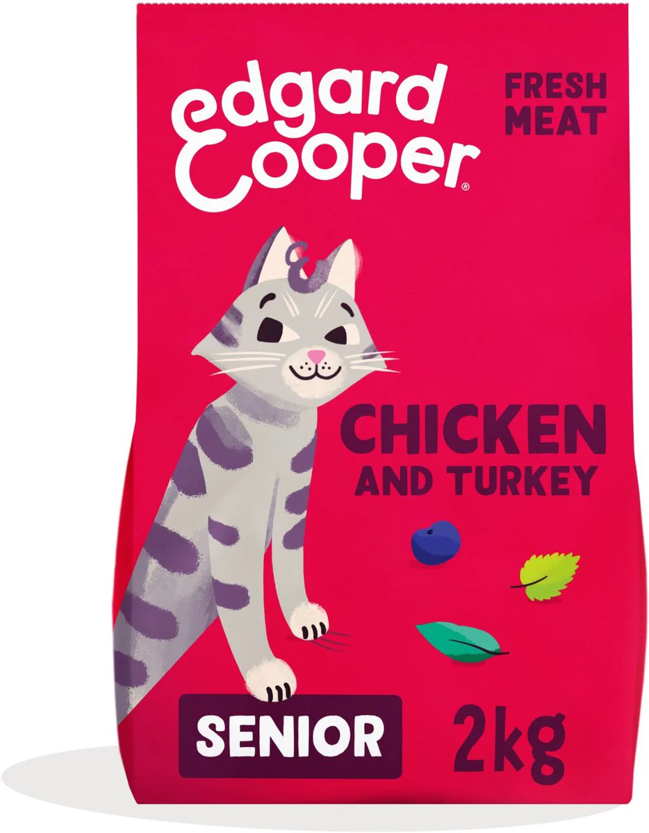 Edgard & Cooper Kattenvoer Senior Kip - Kalkoen 2 kg