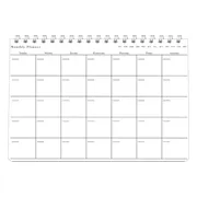 Maandelijkse Planner - 32x22.5cm - 300 gms papier - 6 vellen dubbelzijdig - Spiraalgebonden - Zonder omslag