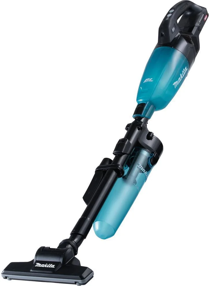Makita CL001GZ21 Accu Steelstofzuiger Zwart Blauw + Stofafscheider XGT 40V Max Basic Body