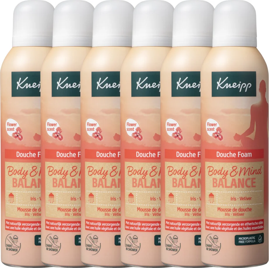6x Kneipp Douche Foam Body & Mind Balance 200 ml