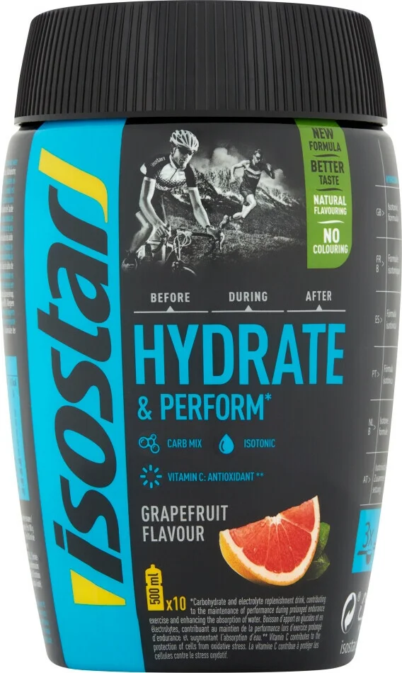 6x Isostar Hydrate & Perform Grapefruit 400 gr