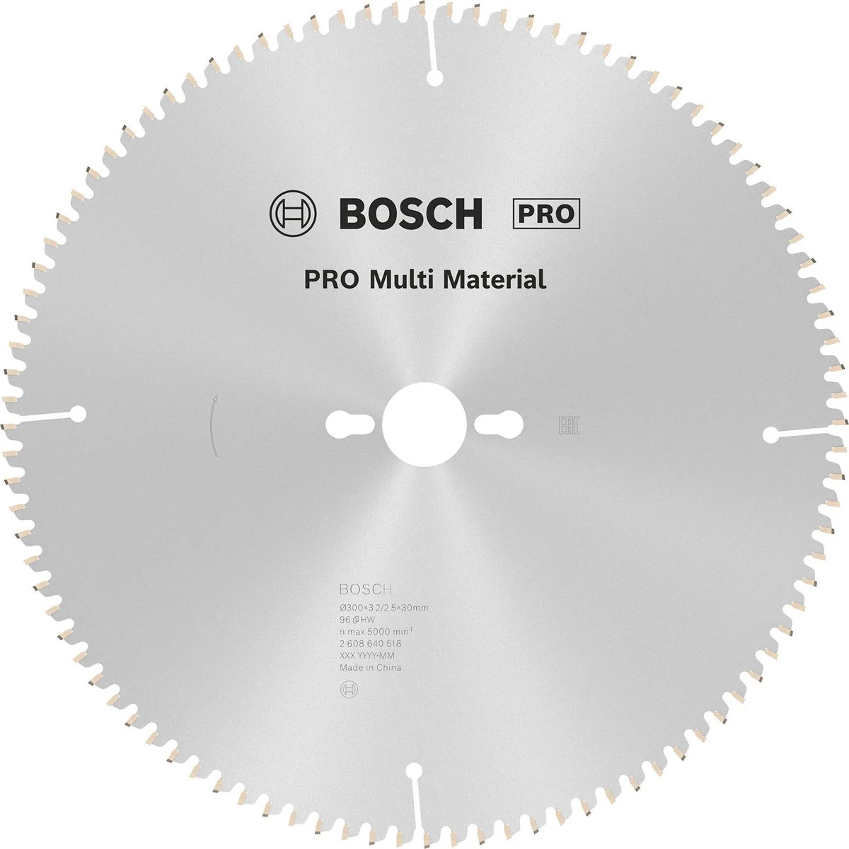 Bosch Professional Cirkelzaagblad PRO Multi Material | Ø 300 x 3,2 x 30mm 96T - 2608640518