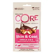 Wellness Core Kattensnack Skin & Coat - Kip & Zalm 50 gr