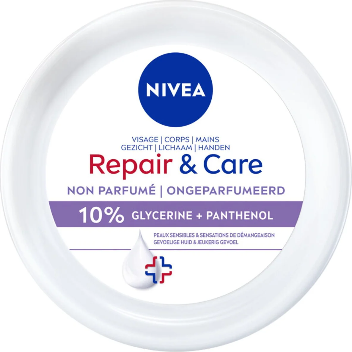 3x NIVEA Repair & Care Bodycrème Sensitive 400 ml