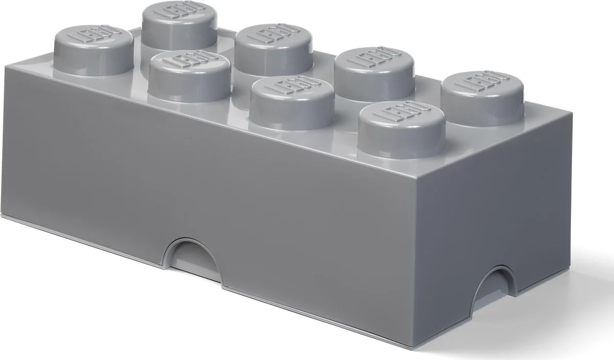 LEGO Opbergsteen met 8 noppen - grijs