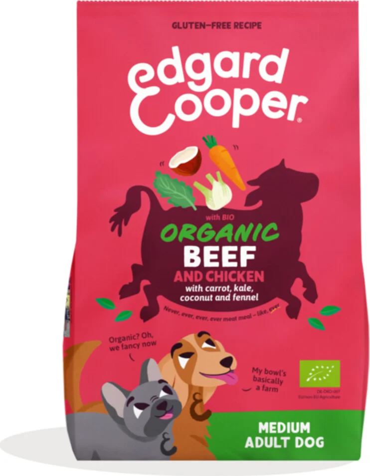 4x Edgard & Cooper Hondenvoer Droog Bio Rund - Bio Kip 2,5 kg