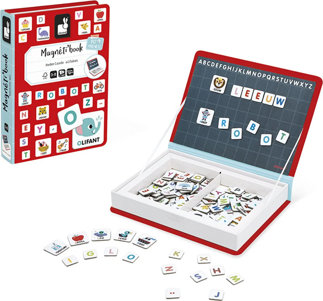 Janod - Magnetibook - Alfabet Nederlandstalig - Magneetboek Speelset