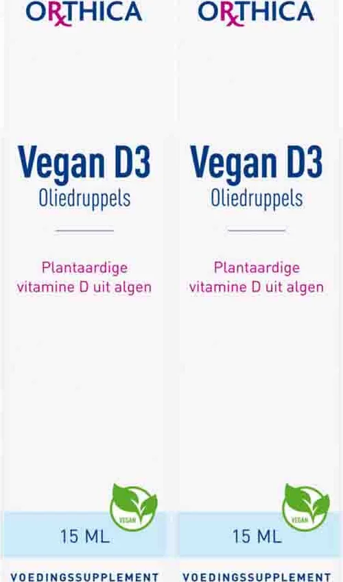 2x Orthica Vegan D3 druppels 15 ml