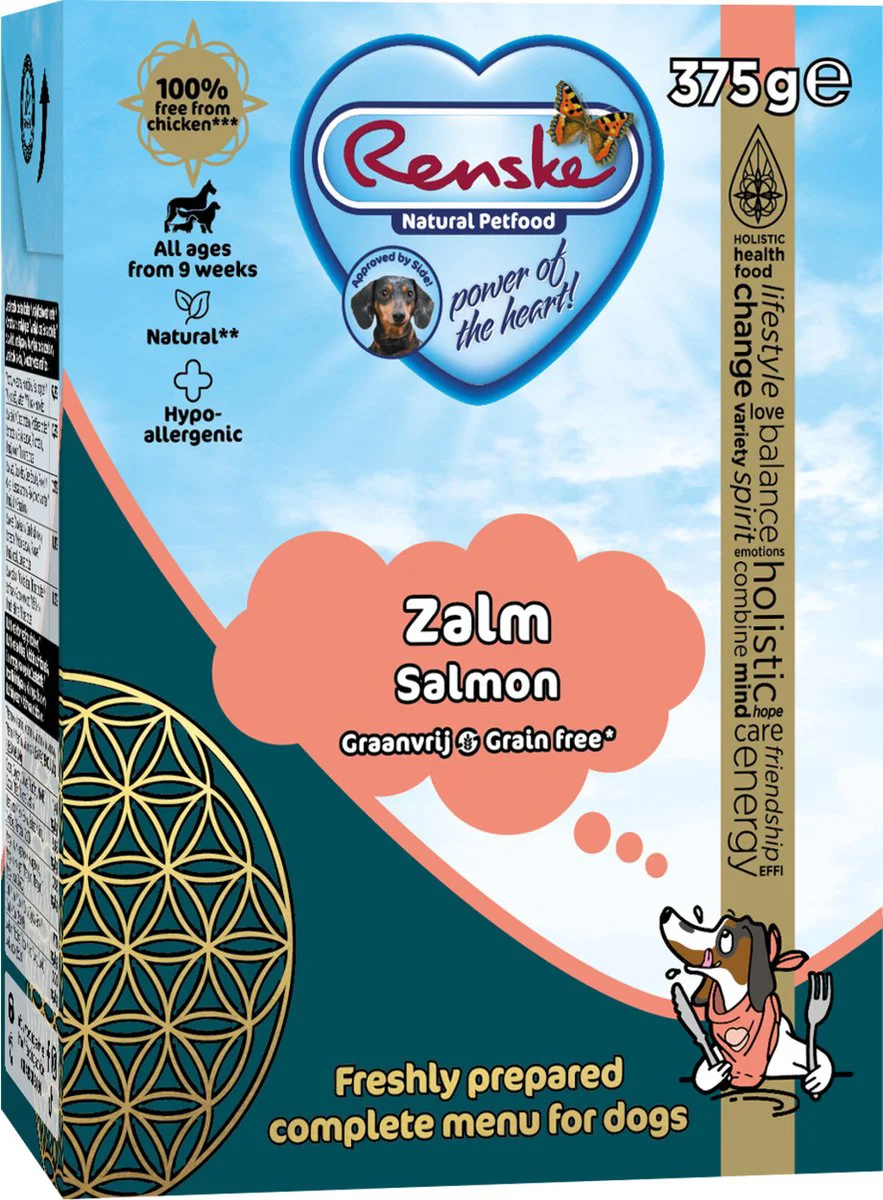 Renske Vers Graanvrij Tetra Hondenvoer Nat Zalm 375 gr
