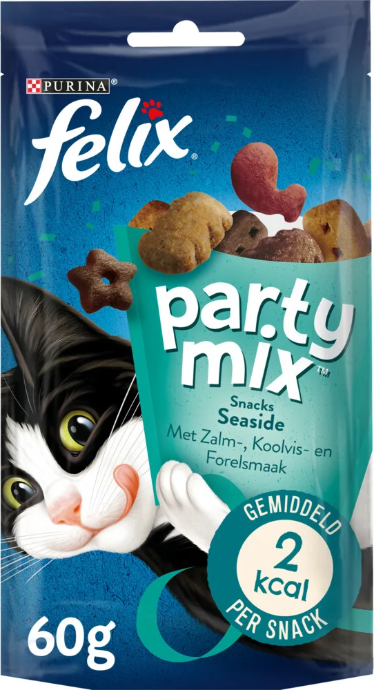 8x Felix Kattensnack Party Mix Seaside 60 gr
