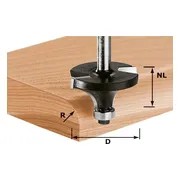 Festool HW S8 D25,5/R6,35 KL Freesbit Afrondfrees + lager S 8mm 25,5x13,50mm R6,35 - 491013