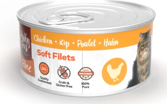 12x HobbyFirst Feline Blik Zachte Filets Kip 70 gr