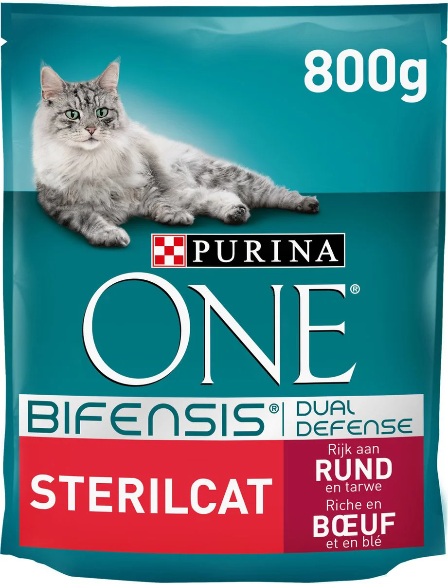 Purina ONE Kattenvoer Droog Sterilcat Rund - Tarwe 800 gr
