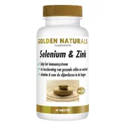 Golden Naturals Selenium & Zink Vegan 60 tabletten