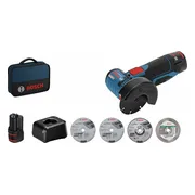 Bosch Professional PRO GWS 12V-76 Accu haakse slijpmachine +5x accessoires 2x 2.0Ah - 06019F200C