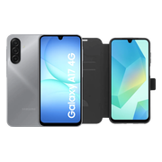 Samsung Galaxy A17 128GB Grijs 5G + BlueBuilt Book Case Zwart