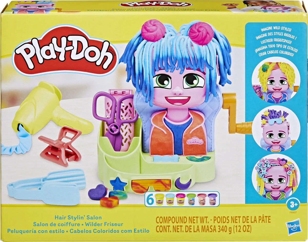 Play-Doh Haarsalon Speelset - Boetseerklei - Inclusief 6 Play-Doh potjes - Knutselen voor kinderen