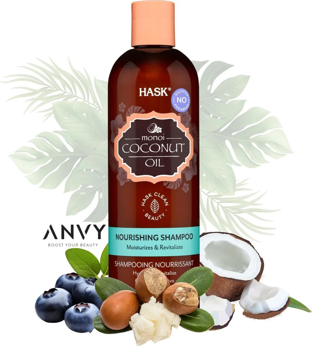 Hask Monoi Coconut Oil Nourishing Shampoo 355ML