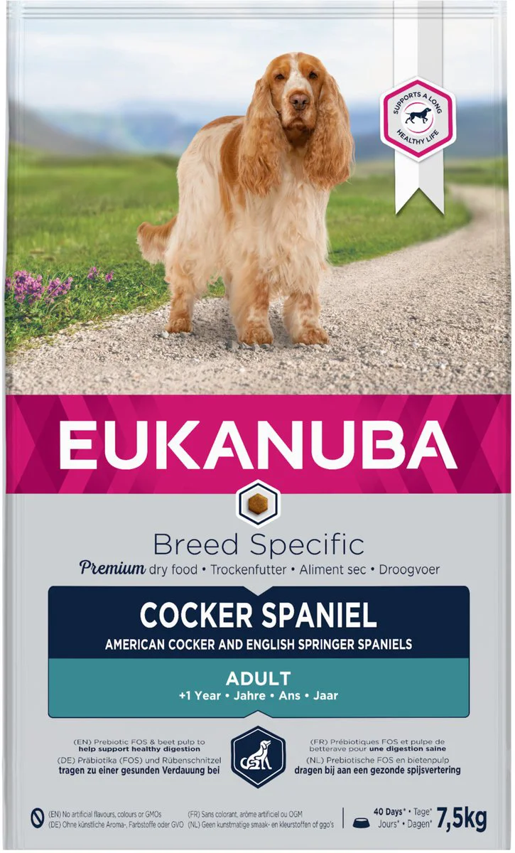 Eukanuba Hondenvoer Droog Adult Cocker Spaniel Kip 7,5 kg