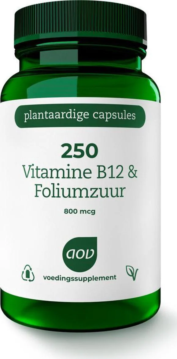 AOV 250 Vitamine B12 & Foliumzuur (800 mcg) 60 vegacapsules