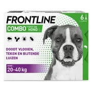 Frontline Combo Spot On Anti Vlooien en Teken Druppels Hond 20 - 40 kg 6 pipetten
