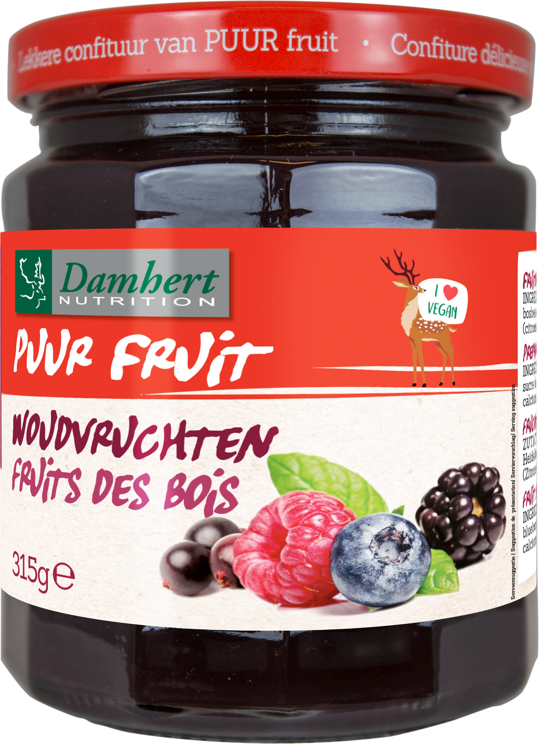 Damhert Puur Fruit Confituur Woudvrucht 315GR