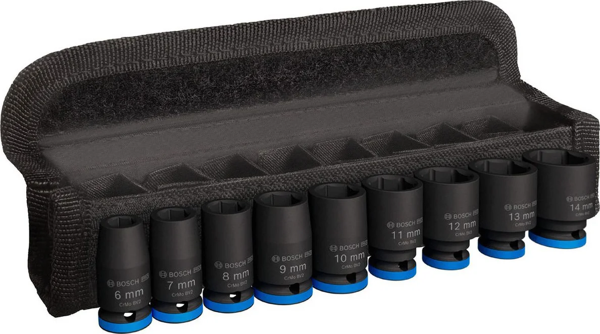 Bosch Professional PRO Impact krachtdoppenset kort 1/4" 9-delig - 2608003034