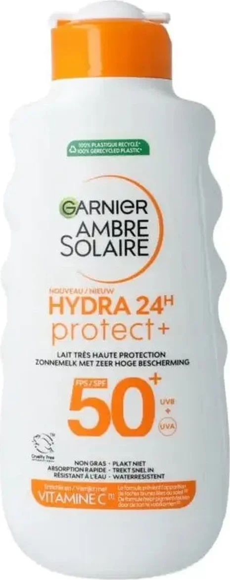 Garnier Ambre Solaire Hydra 24h Protect SPF50+ Zonnemelk 175ML