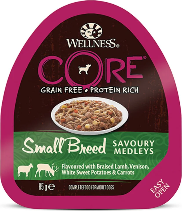 Wellness Core Hondenvoer Small Savoury Medleys Lam - Hert 85 gr