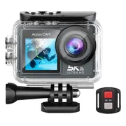NovaWare Action Camera 5K - Vlog Camera - Onderwater Camera - Waterdicht tot 30M - Actie Camera - 24MP - Ultra 4K met 60 FPS - Beeldstabilisatie EIS - IMX sensor