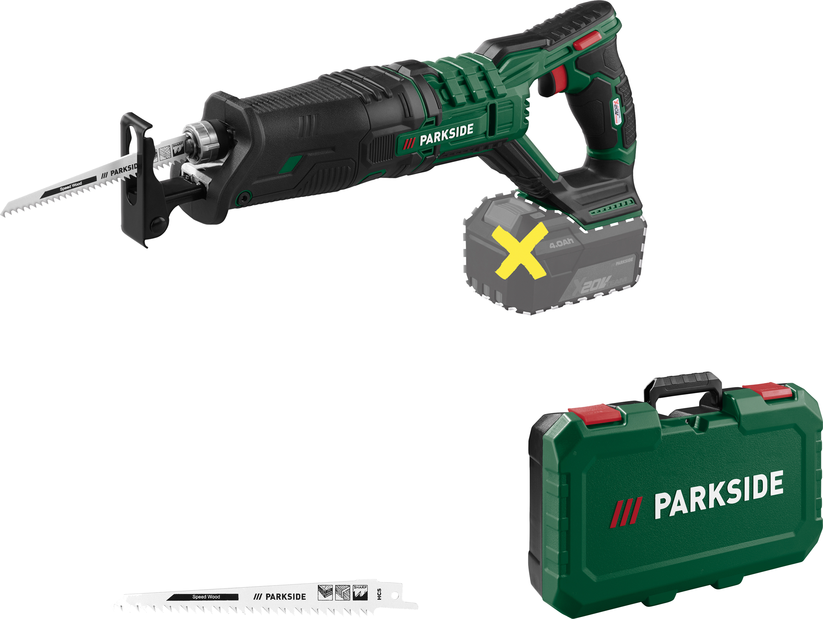 PARKSIDE Accu-reciprozaag 20 V, zonder accu en lader