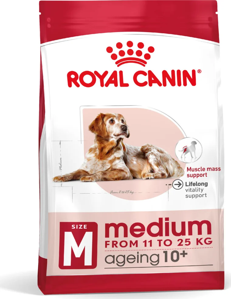 4x Royal Canin Hondenvoer Droog Medium Ageing 10+ 3 kg