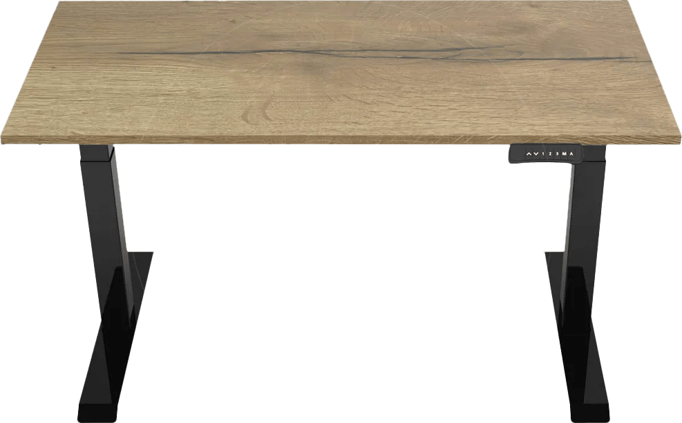 Euroseats Elektrisch Zit Sta Bureau 140 x 80 Zwart/Eiken