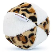 Beeztees Pluche Hondenspeelgoed Safari Bal 11 cm Wit - Bruin