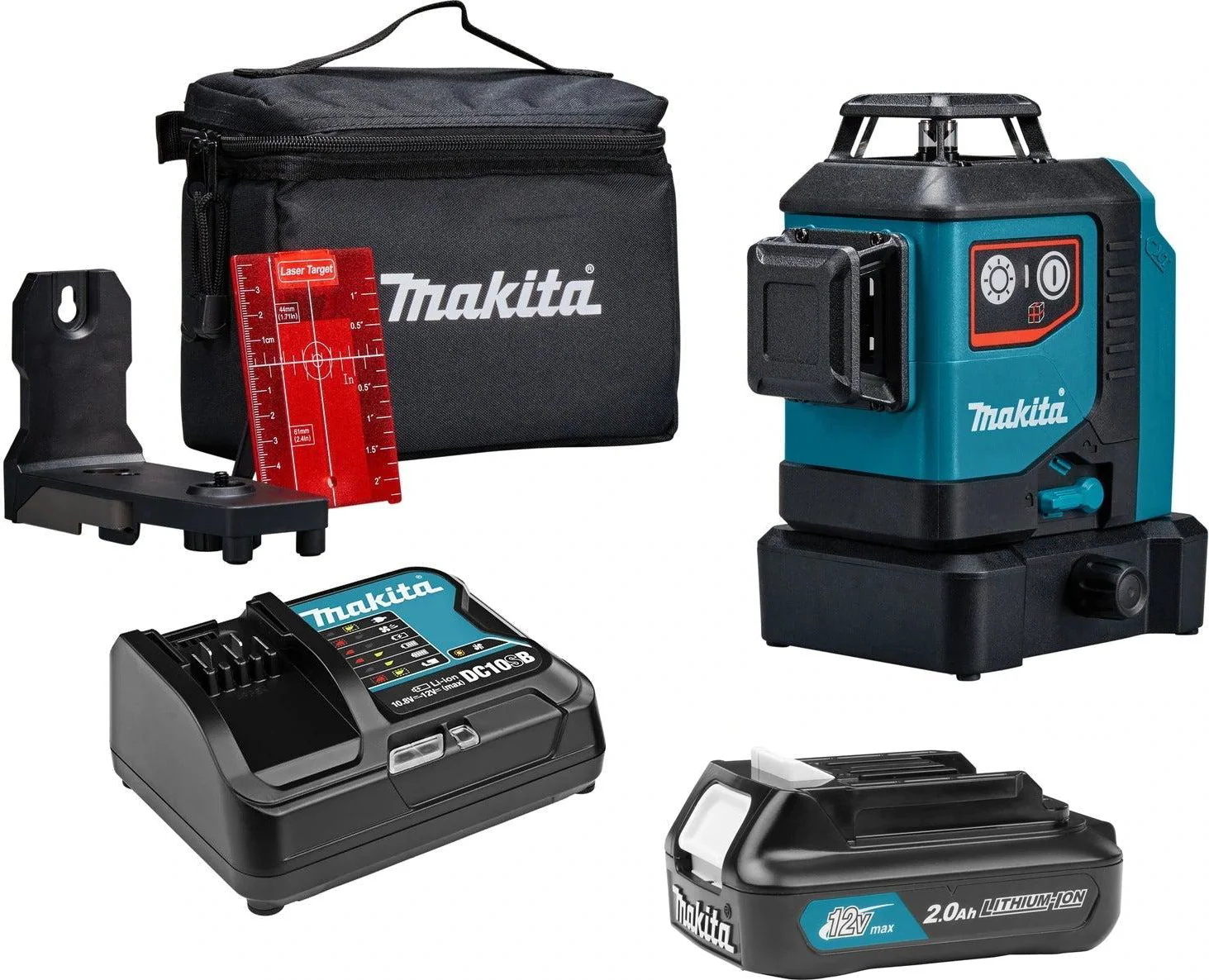 Makita SK700DX Accu kruislijnlaser rood 3x 360° 12V Max 2.0Ah