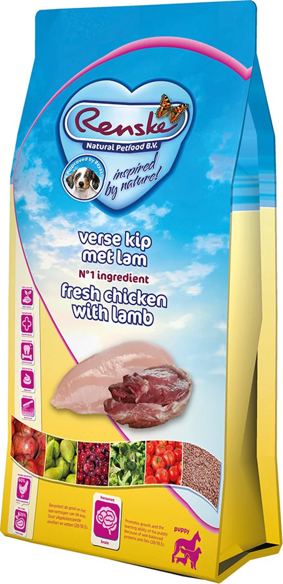 Renske Super Premium Puppy Hondenvoer Kip & Lam 600 gr
