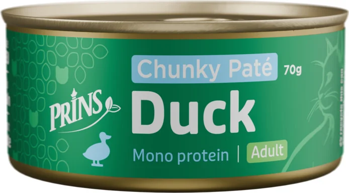 Prins Chunky Paté Kattenvoer Nat Eend 70 gr