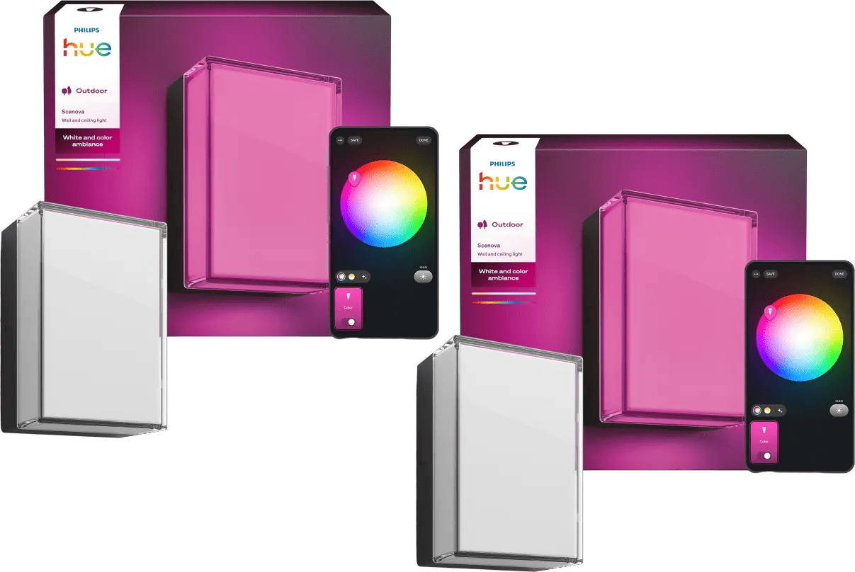 Philips Hue Scenova Muur- en Plafondlamp Buiten Duo Pack