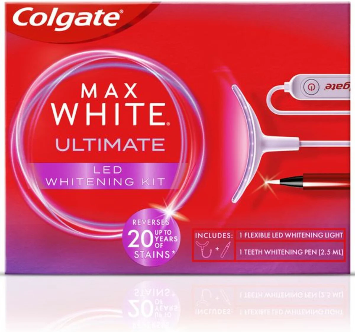2x Colgate Max White Ultimate Led Whitening Kit 1 set