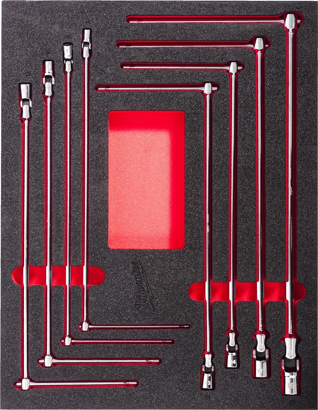 Milwaukee TOOLGUARD™ Foam inlay T-dopsleutelset met cardangewricht 8-delig - 4932499113