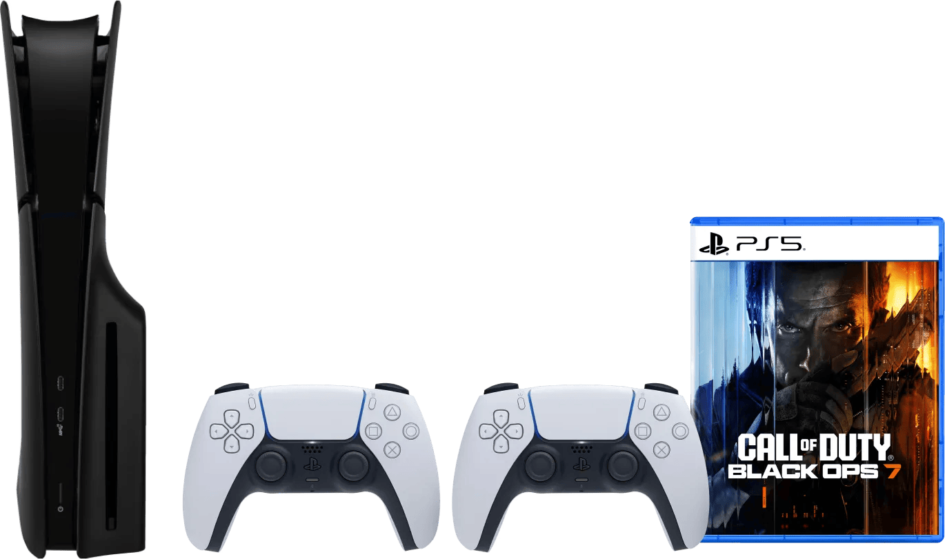 Sony PlayStation 5 Slim Disc Edition + Black Ops 7 + Covers Zwart + Extra Controller Wit