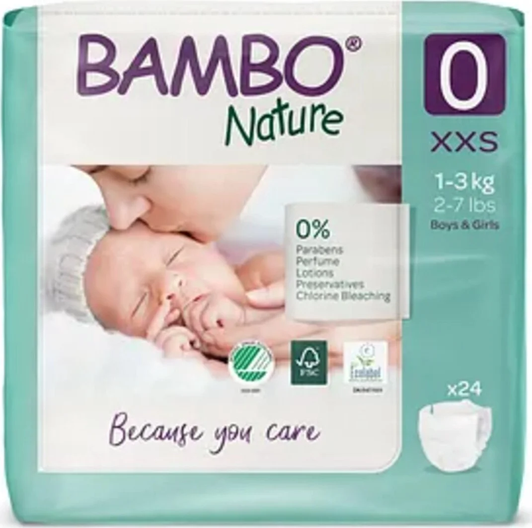Bambo Nature Luiers Maat 0 XXS 24ST