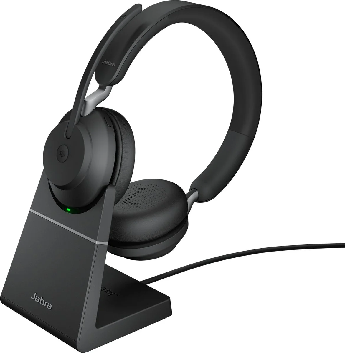 Jabra Evolve2 65 Link380a MS Stereo Stand Black