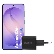 Samsung Galaxy S26 Plus 256GB Donkerblauw 5G + BlueBuilt Oplader 45 Watt Zwart