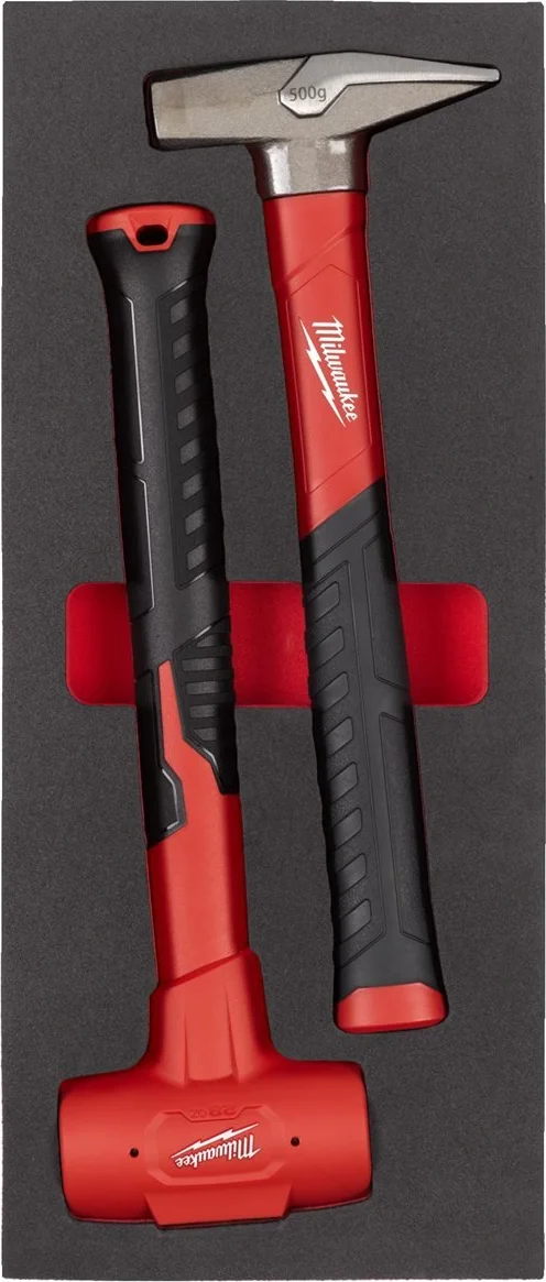 Milwaukee TOOLGUARD™ Foam inlay bankhamer 500g & terugslagvrije hamer 790g - 4932493253