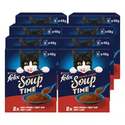 8x Felix Soup Rund - Kip Selectie 6 x 48 gr