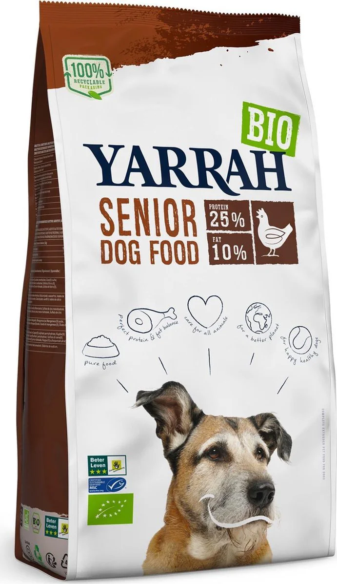 Yarrah Bio Hondenvoer Senior Kip 2 kg
