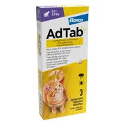 AdTab Anti Vlo en Teek Kauwtabletten Kat 0,5-2,0 kg 3 tabletten